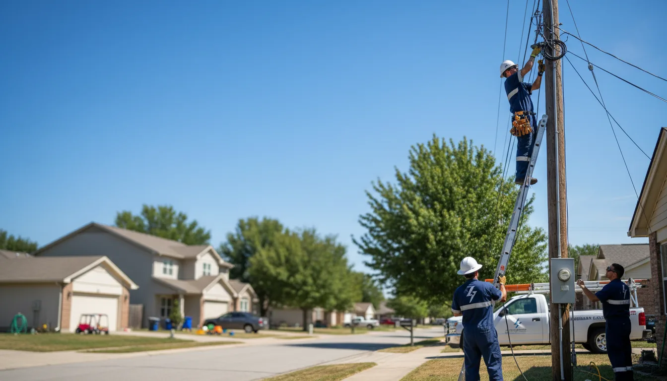 Residential electrician providing installation services in Gould, OK
